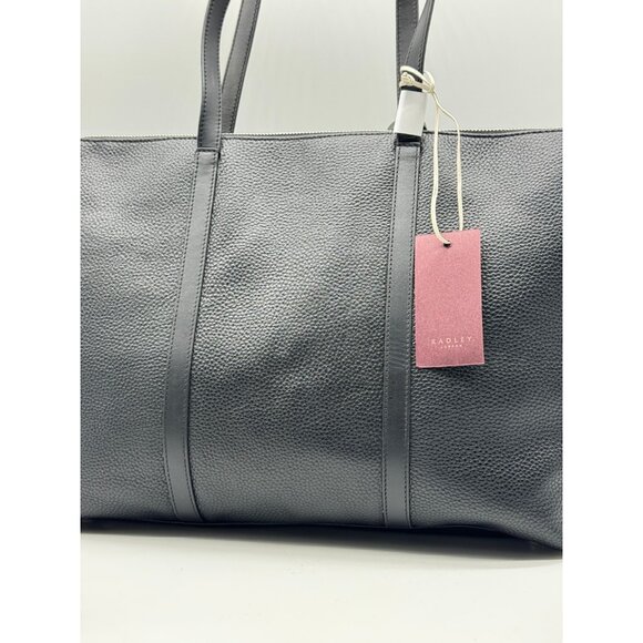 RADLEY London Lynton pebbled leather women's large zip top tote bag - BLACK - Picture 8 of 15
